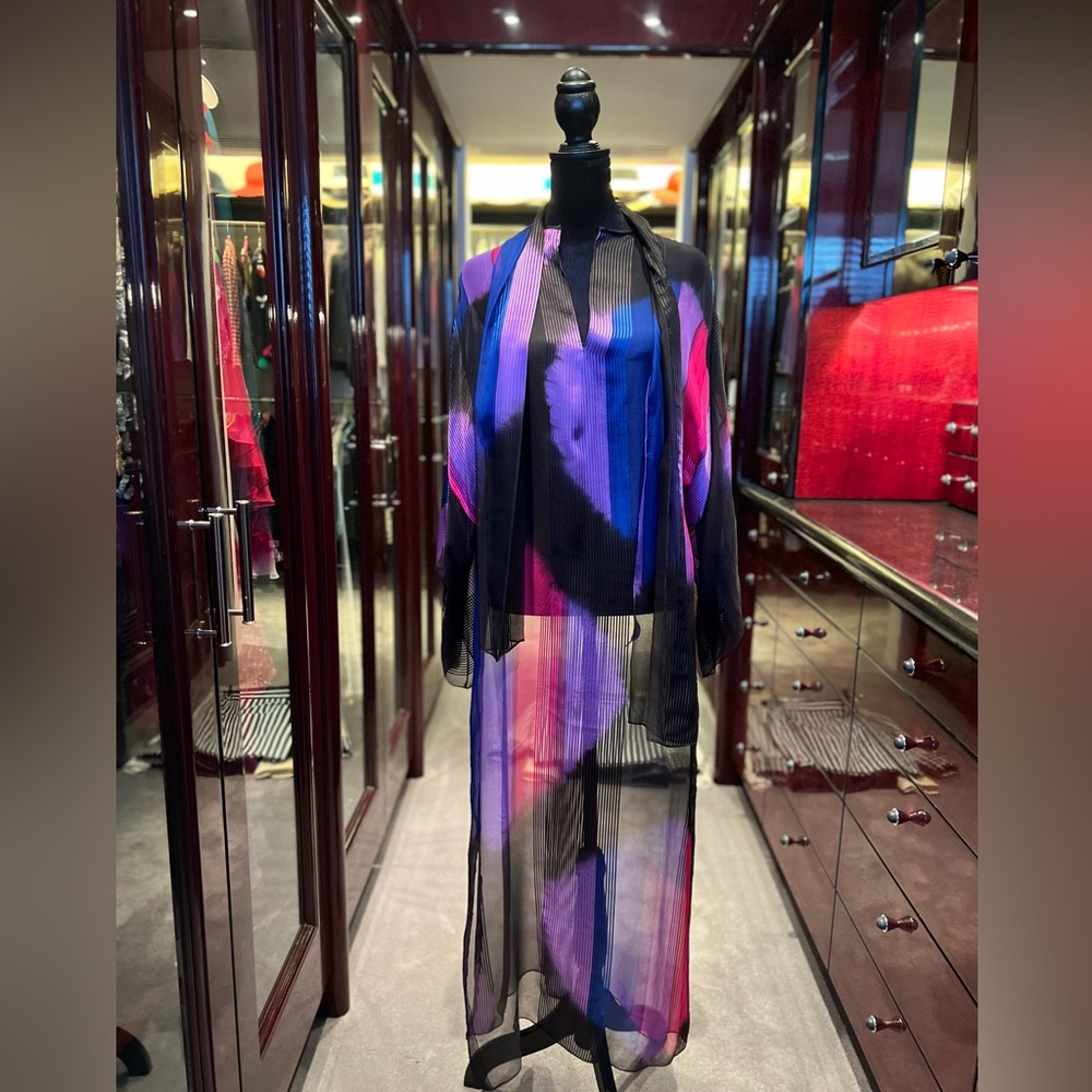 Vintage Sheer Hanae Mori Silk Butterfly dress